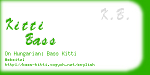 kitti bass business card